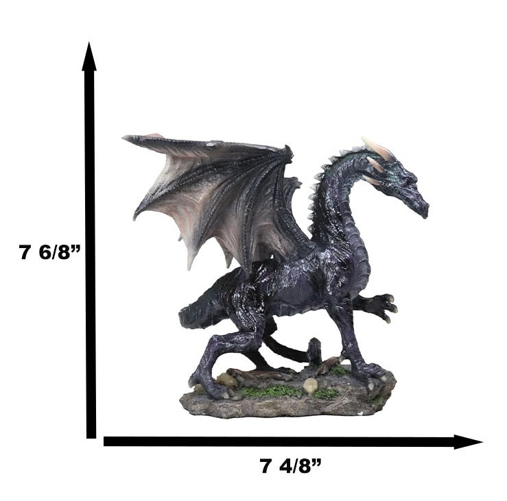 Black Shadow Night Dragon Figurine Dream Weaver Legendary Creature Sculpture