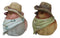 Set of 2 Western Howdy Cowboy and Cowgirl Birds with Hat And Scarf Piggy Bank