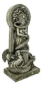 Greek Goddess Medusa With Hair Of Snakes And Serpent Tail By Altar Figurine