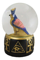 Ancient Egyptian Hieroglyphic Eye of Horus Ankh and Falcon Bird Water Globe