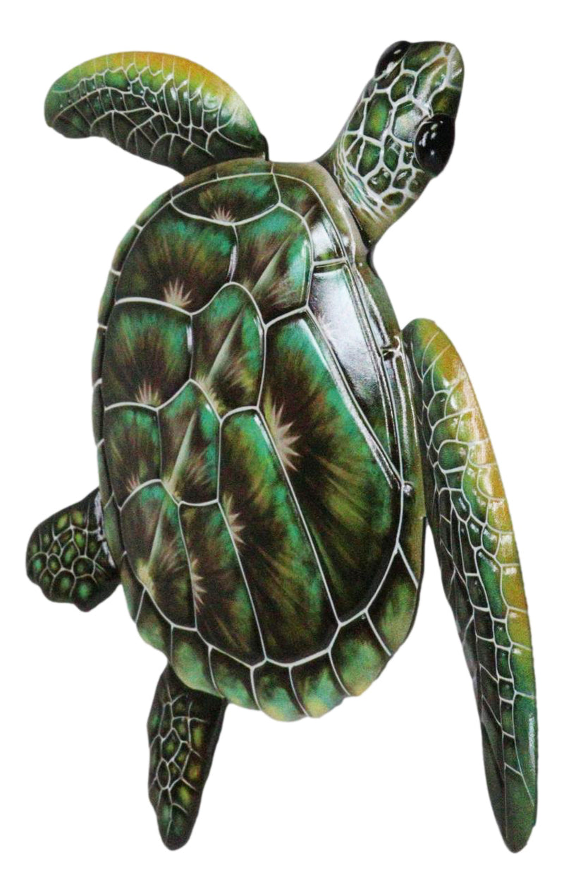 Marine Ocean Harmony Series Green Bermuda Elegant Sea Turtle Metal Wall Decor