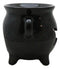 Wicca Witchcraft Triple Moon Black Cauldron Essential Oil Warmer Candle Holder