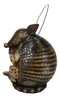 Rustic Western Wildlife Armored Armadillo Wire Hanging Birdhouse Bird Feeder