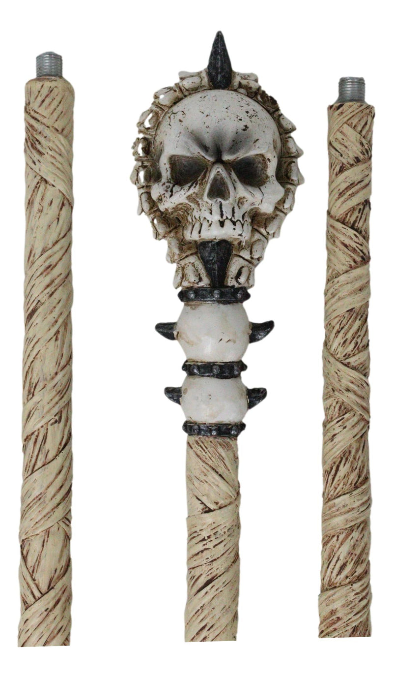 Gothic Vertebrae Bone Skull Decorative 67"L Prop Cosplay Staff Swagger Cane