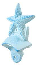 Cast Iron Rustic Beach Blue Nautical Marine Sea Star Starfish Wall Bottle Opener