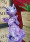 Night Fury Purple Twilight Dragon Figurine 3.75"H Miniature Wishing Dragon Decor