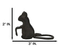 Pack Of 2 Cast Iron Whimsical Begging Mouse With Tail Mini Collectible Figurines