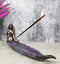 Purple Hues Ocean Mermaid Ariel Sitting With Tail Out Basin Catch Incense Burner