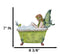 Whimsical Green Fairy Bathing in Tub With Pixie Frog Figurine By Amy Brown