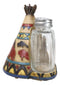 Southwestern Indian Teepee Hut Buffalo Stampede Salt And Pepper Shakers Holder