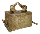 Matte Gold Throne Of God Ark Of Covenant Model W/ Contents Trinket Box Figurine