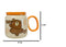 Whimsical Brown Bear Anime 16oz Orange Ceramic Mug Cup With Lid And Glass Straw