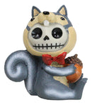 Furrybones Nibbles The Squirrel Voodoo Skeleton With Acorn Figurine Collectible