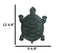 Pack Of 4 Cast Iron Verdigris Marine Sea Turtle Shell Garden Stepping Stones