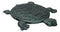 Cast Iron Verdigris Marine Sea Turtle Patterned Shell Garden Stepping Stones