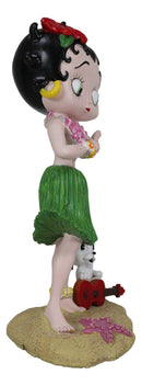 Ocean Hawaii Aloha Betty Boop Hula Dancing with Pudgy Dog and Ukulele Figurine