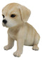 Realistic Sitting Adorable Fawn Labrador Puppy Figurine 5.5" Tall Pet Pal Dog