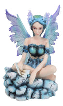 Elf Pixie Water Elemental Fairy in Emerald Iridescent Dress Fantasy Figurine