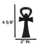 Pack Of 2 Cast Iron Black Egyptian Hieroglyph Ankh Key Hand Bottle Openers