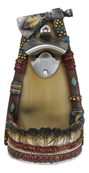 Southwestern Feathers With Turquoise Hand Axe Tribal Indian Wall Bottle Opener