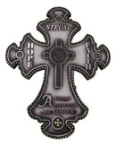 Inspirational Hope Faith A Friend Loves at All Times Fleur De Lis Wall Cross