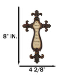 Small Fleur De Lis A Friend Loves At All Times Proverbs Faux Wooden Wall Cross