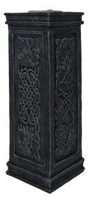 Wicca Celtic Knotwork Sacred Symbols Dark Art Votive Column Candle Holder Stand