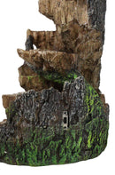 Rustic Forest Tree Steppes Faux Wooden LED Display Stand Figurine For Miniatures