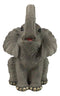 Safari Savanna Grasslands Wildlife African Bush Elephant Lifting Trunk Figurine