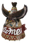 Rustic Southwestern Tribal Indian Teepee Hut Eagle Money Piggy Bank Figurine