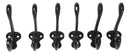 Pack of 6 Vintage Nostalgic Schoolhouse Coat Key Hat Leash Backpack Wall Hooks