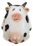 Western Country Farmhouse Holstein Bovine Cow With Udders Pen Holder Figurine