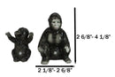 Jungle Rainforest Wildlife Gorilla Ape And Baby Ceramic Salt And Pepper Shakers