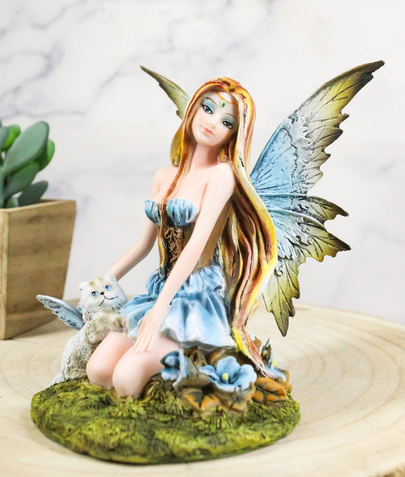 Celestial Nova Starlight Tribal Fairy FAE with Pixie Cat Home Decor Figurine