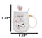 White Bunny Rabbit Hug Me Ceramic Mug With Bunny Ears Lid And Stirring Spoon