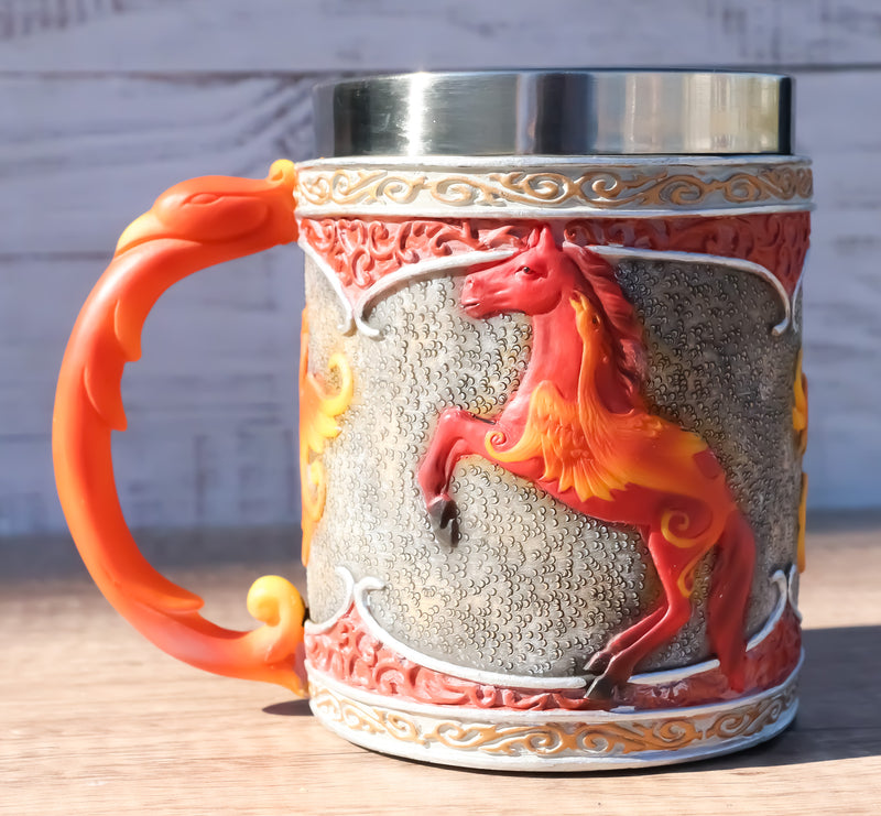 The Trail Of Painted Ponies Emergence Fire Phoenix Rebirth Horse Tankard Mug