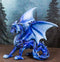 Ancient Guardian Blue Water Elemental Ice Frozen Azure Dragon Prowling Figurine