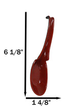 Contemporary Red Melamine Asian Soup Spoons With Ladle Hook & Notch Set Of 12