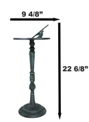 Cast Iron Rustic Verdigris Whimsical Dragonfly Garden Sundial Roman Numerals