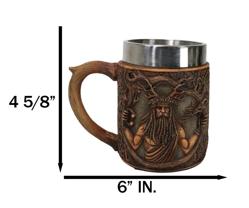 Celtic Horned God Herne Cernunnos With Antlers And Sacred Symbols Coffee Mug