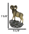 Wildlife Animal Taxidermy Bighorn Sheep Ram Standing On Rocky Steppes Figurine