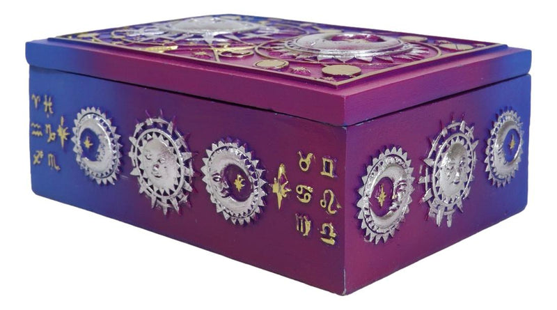 Sacred Symbols Celestial Astrology Sun And Moon Tarot Cards Decorative Box