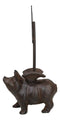 Cast Iron Rustic Western Farmhouse Flying Pig Chalkboard Pole Sign Figurine