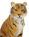 Rainforest Jungle Apex Predator Orange Bengal Tiger Sitting On Rock Figurine