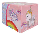 Whimsical Animated Rainbow Unicorn Horse Coin Grabber Money Bank Box Sculpture