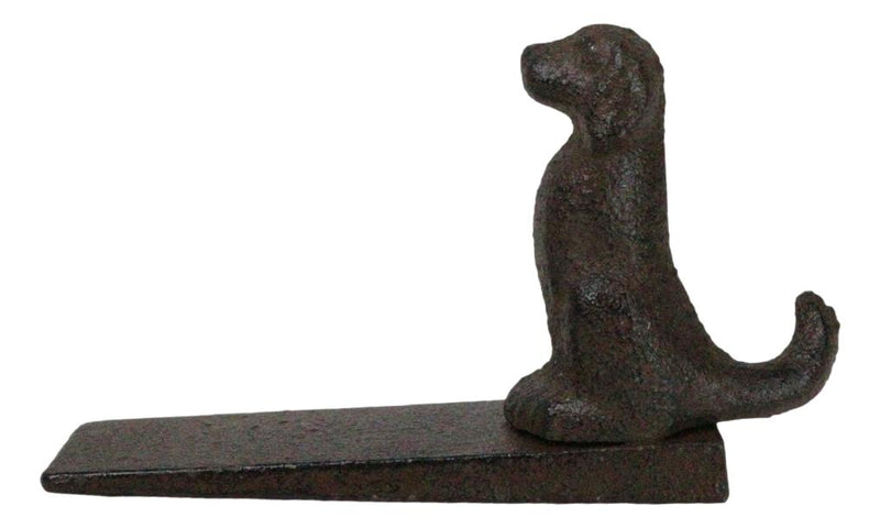 Rustic Cast Iron Whimsical Canine Cocker Spaniel Dog Door Stop Stopper Wedge