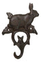 Pack of 2 Rustic Cast Iron Cottage Bunny Brer Rabbit Hare Wall Decor Key Hooks