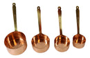 Pack Of 4 Boutique Stainless Steel Copper Brass Finish Stackable Measuring Cups