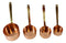 Pack Of 4 Boutique Stainless Steel Copper Brass Finish Stackable Measuring Cups