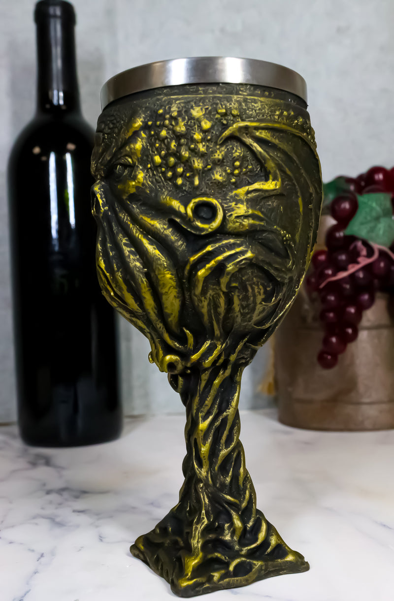 Cthulhu Mythos Cosmic Octopus Monster The Great One 8oz Wine Goblet Chalice